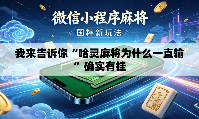 我来告诉你“哈灵麻将为什么一直输”确实有挂