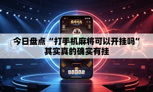 今日盘点“打手机麻将可以开挂吗	”其实真的确实有挂