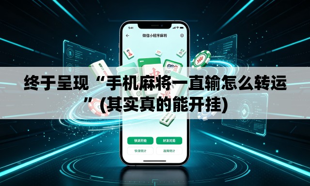 终于呈现“手机麻将一直输怎么转运”(其实真的能开挂)