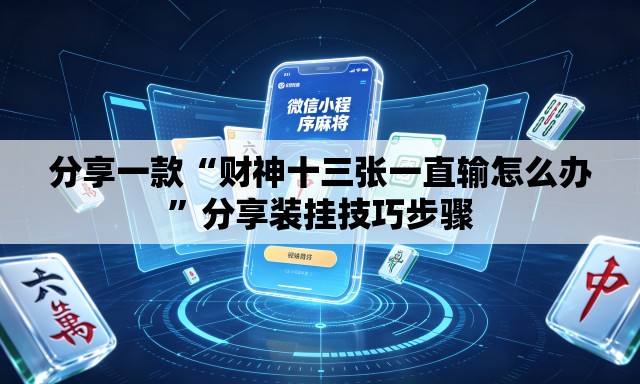 分享一款“财神十三张一直输怎么办”分享装挂技巧步骤