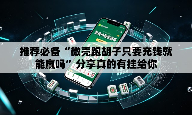 推荐必备“微壳跑胡子只要充钱就能赢吗”分享真的有挂给你