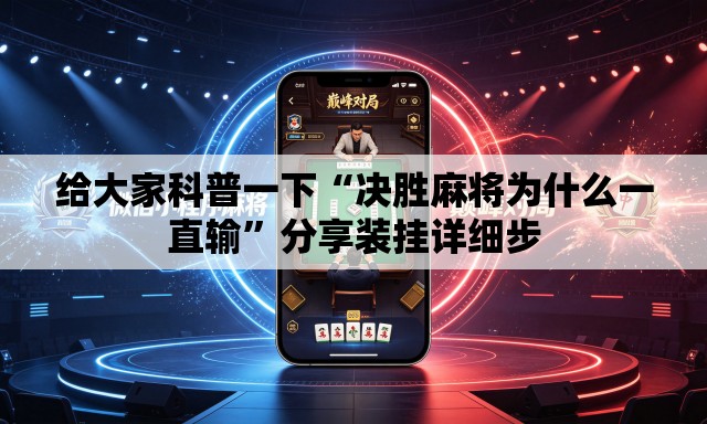 给大家科普一下“决胜麻将为什么一直输”分享装挂详细步