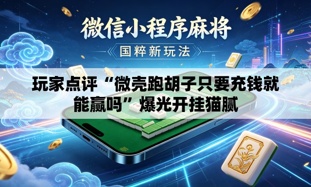玩家点评“微壳跑胡子只要充钱就能赢吗”爆光开挂猫腻