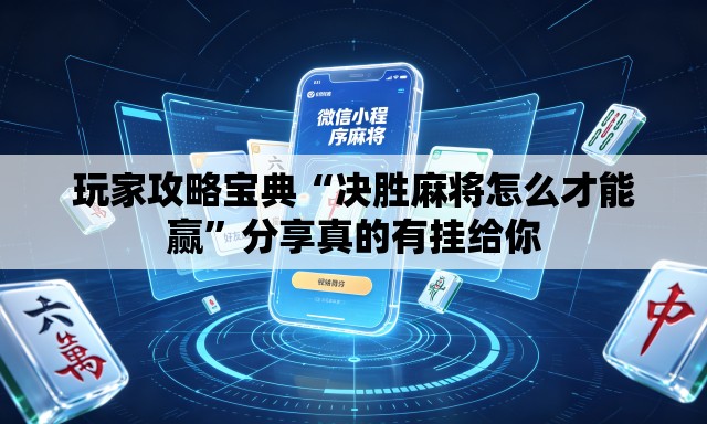 玩家攻略宝典“决胜麻将怎么才能赢”分享真的有挂给你