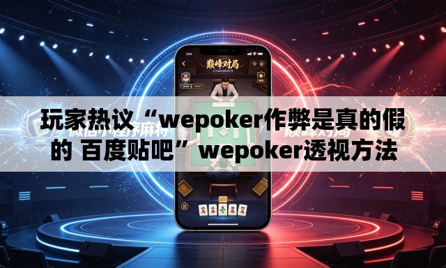 玩家热议“wepoker作弊是真的假的 百度贴吧”wepoker透视方法