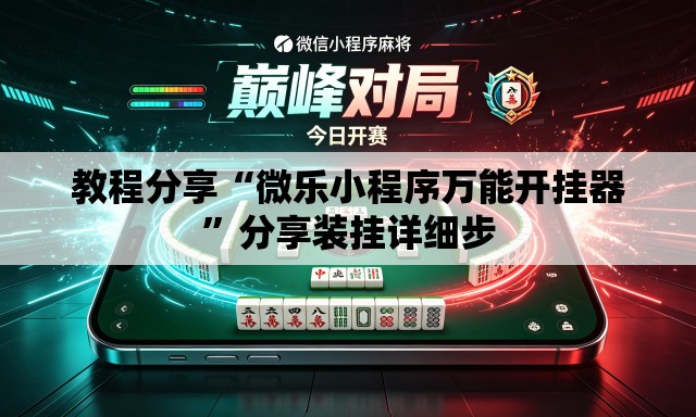 教程分享“微乐小程序万能开挂器”分享装挂详细步