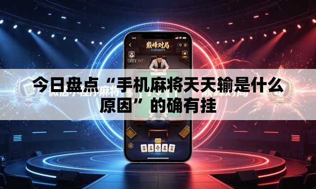 今日盘点“手机麻将天天输是什么原因”的确有挂