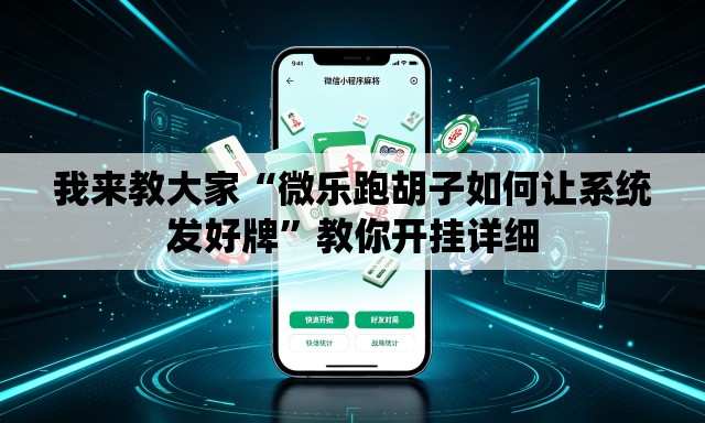 我来教大家“微乐跑胡子如何让系统发好牌	”教你开挂详细