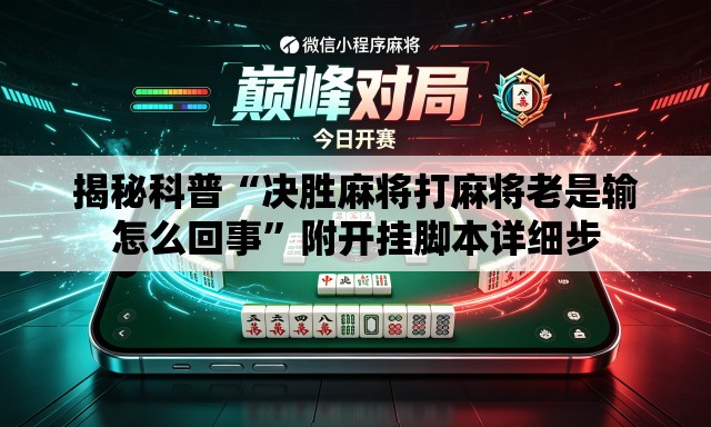 揭秘科普“决胜麻将打麻将老是输怎么回事	”附开挂脚本详细步
