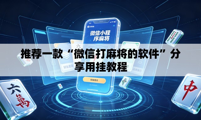 推荐一款“微信打麻将的软件”分享用挂教程