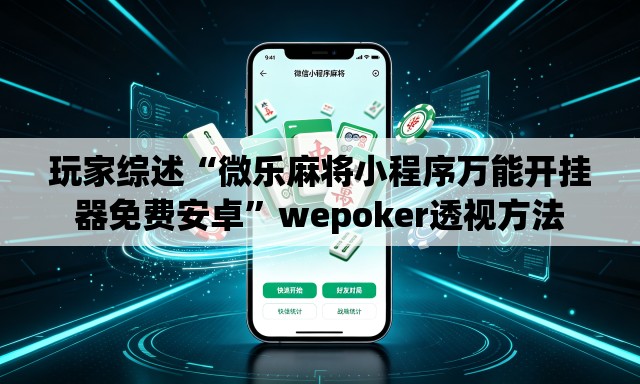 玩家综述“微乐麻将小程序万能开挂器免费安卓	”wepoker透视方法