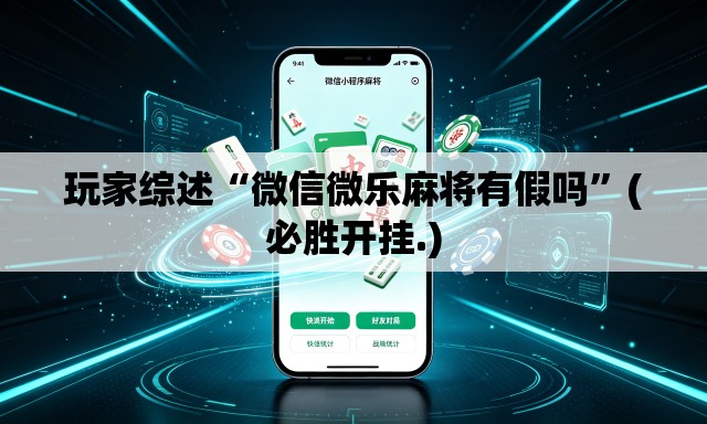 玩家综述“微信微乐麻将有假吗”(必胜开挂.)