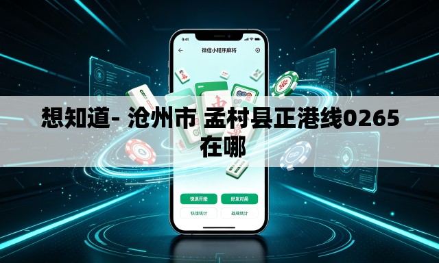 想知道- 沧州市 孟村县正港线0265 在哪