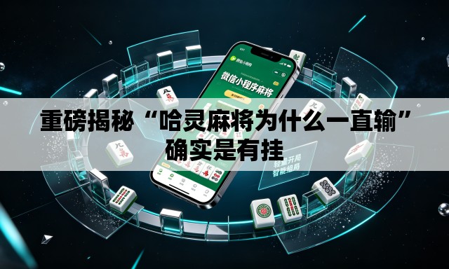 重磅揭秘“哈灵麻将为什么一直输	”确实是有挂