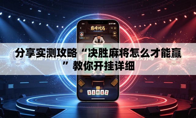 分享实测攻略“决胜麻将怎么才能赢	”教你开挂详细