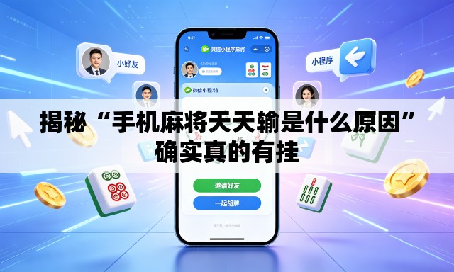 揭秘“手机麻将天天输是什么原因”确实真的有挂