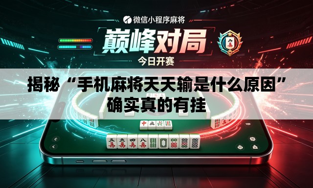 揭秘“手机麻将天天输是什么原因	”确实真的有挂