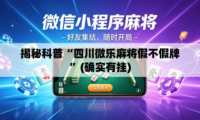 揭秘科普“四川微乐麻将假不假牌	”(确实有挂)