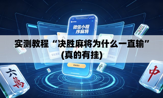 实测教程“决胜麻将为什么一直输”(真的有挂)