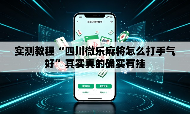 实测教程“四川微乐麻将怎么打手气好	”其实真的确实有挂