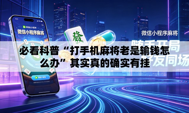 必看科普“打手机麻将老是输钱怎么办	”其实真的确实有挂