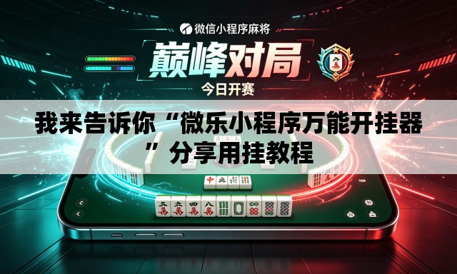 我来告诉你“微乐小程序万能开挂器	”分享用挂教程