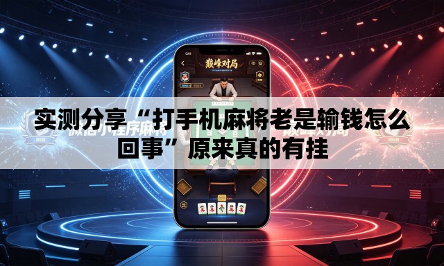 实测分享“打手机麻将老是输钱怎么回事”原来真的有挂