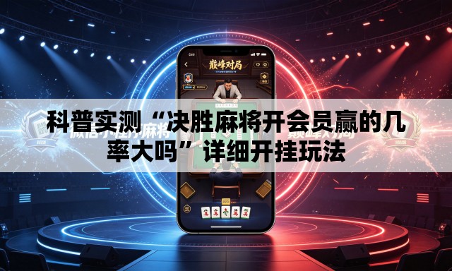 科普实测“决胜麻将开会员赢的几率大吗”详细开挂玩法