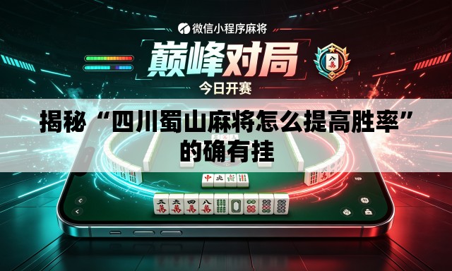 揭秘“四川蜀山麻将怎么提高胜率	”的确有挂
