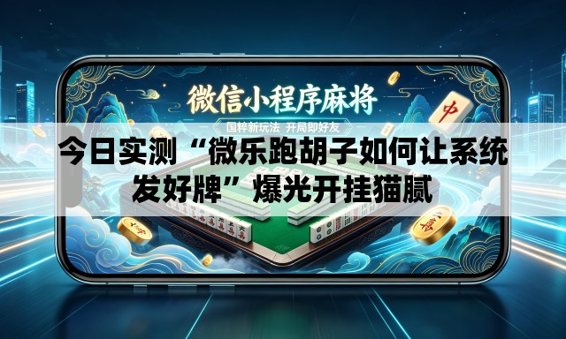 今日实测“微乐跑胡子如何让系统发好牌”爆光开挂猫腻