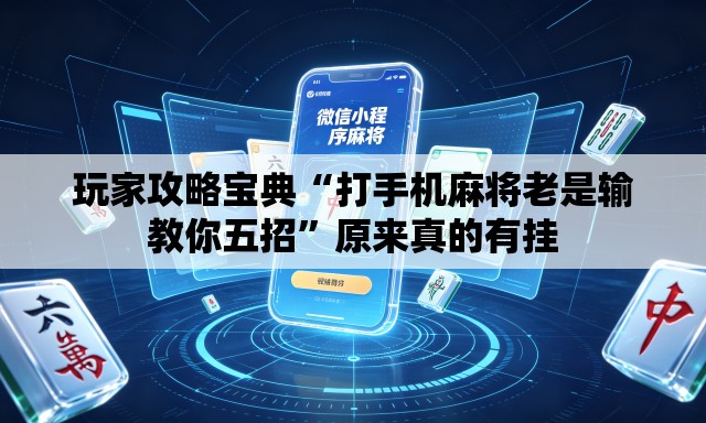 玩家攻略宝典“打手机麻将老是输教你五招	”原来真的有挂