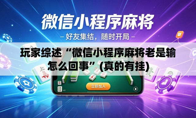 玩家综述“微信小程序麻将老是输怎么回事”(真的有挂)