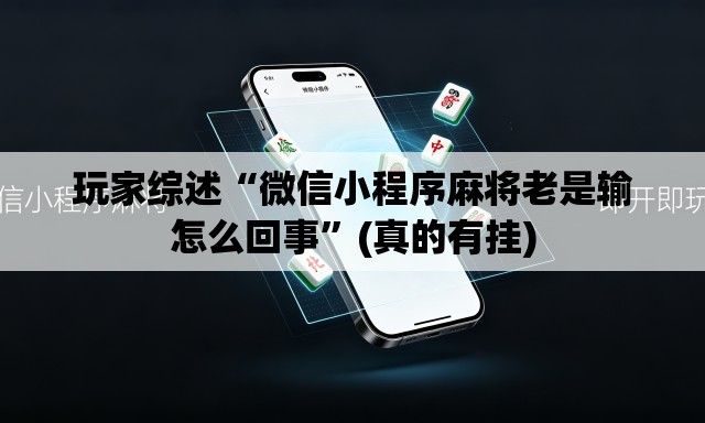 玩家综述“微信小程序麻将老是输怎么回事”(真的有挂)