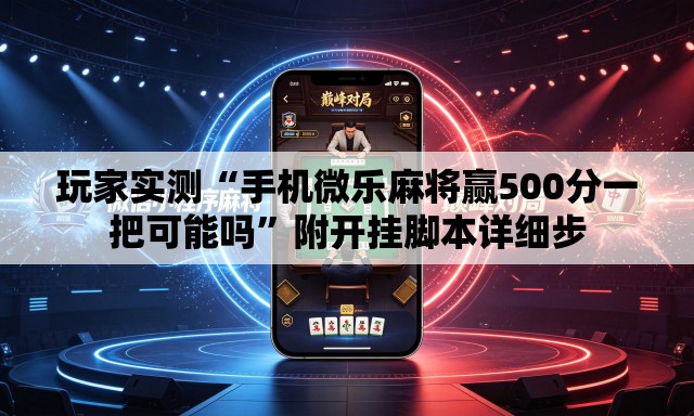 玩家实测“手机微乐麻将赢500分一把可能吗”附开挂脚本详细步