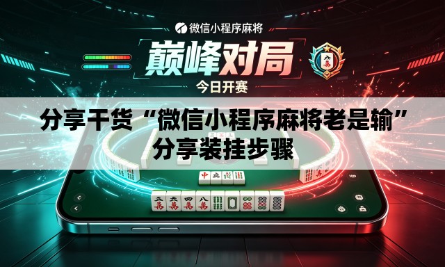 分享干货“微信小程序麻将老是输”分享装挂步骤
