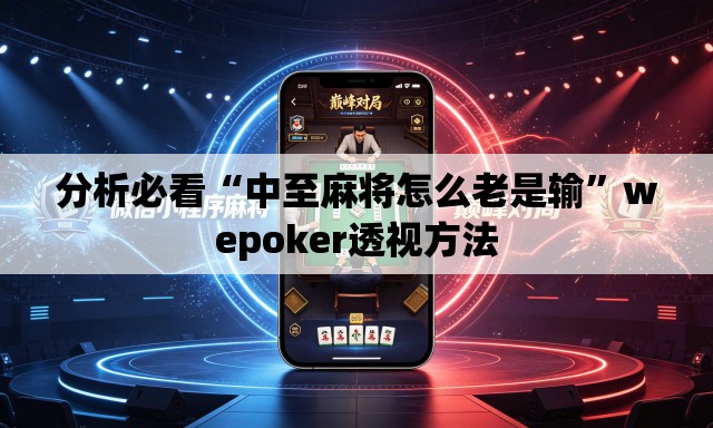 分析必看“中至麻将怎么老是输”wepoker透视方法