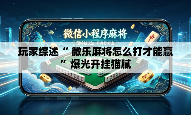 玩家综述“ 微乐麻将怎么打才能赢	”爆光开挂猫腻