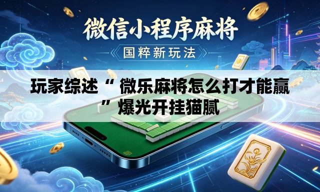 玩家综述“ 微乐麻将怎么打才能赢”爆光开挂猫腻
