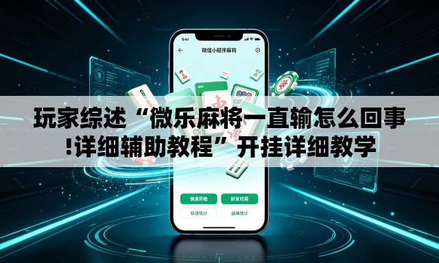 玩家综述“微乐麻将一直输怎么回事!详细辅助教程	”开挂详细教学