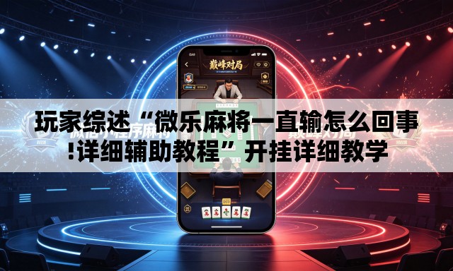 玩家综述“微乐麻将一直输怎么回事!详细辅助教程”开挂详细教学