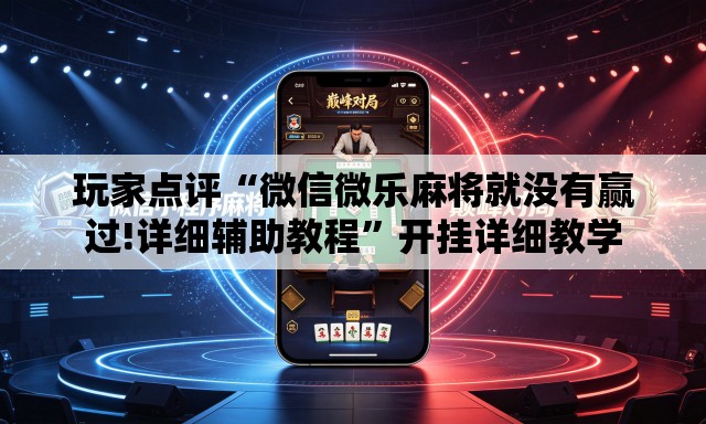 玩家点评“微信微乐麻将就没有赢过!详细辅助教程”开挂详细教学