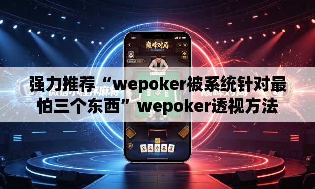强力推荐“wepoker被系统针对最怕三个东西”wepoker透视方法