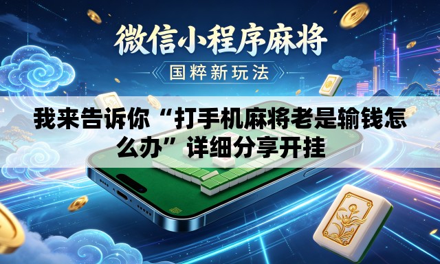 我来告诉你“打手机麻将老是输钱怎么办”详细分享开挂