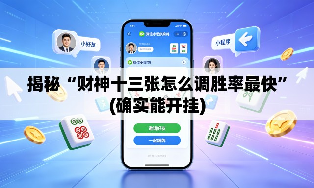 揭秘“财神十三张怎么调胜率最快	”(确实能开挂)