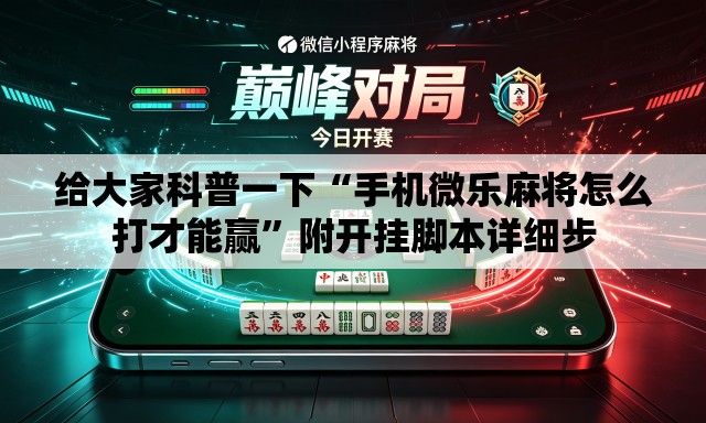 给大家科普一下“手机微乐麻将怎么打才能赢	”附开挂脚本详细步