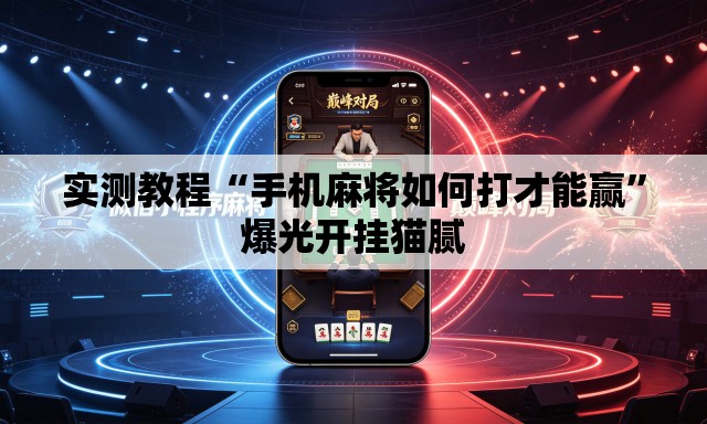 实测教程“手机麻将如何打才能赢”爆光开挂猫腻