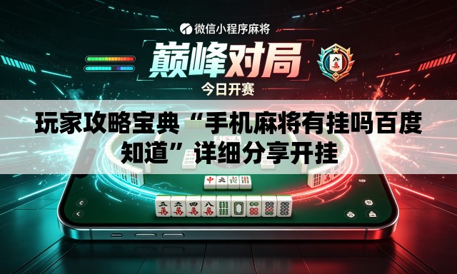 玩家攻略宝典“手机麻将有挂吗百度知道”详细分享开挂