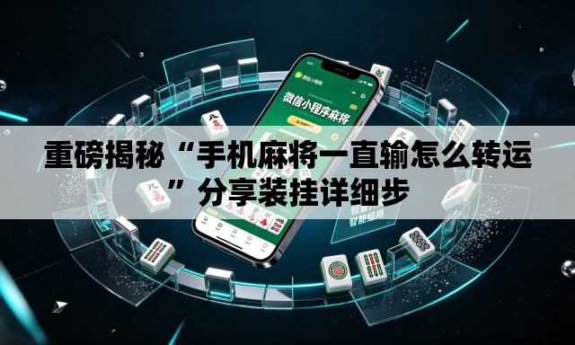 重磅揭秘“手机麻将一直输怎么转运”分享装挂详细步