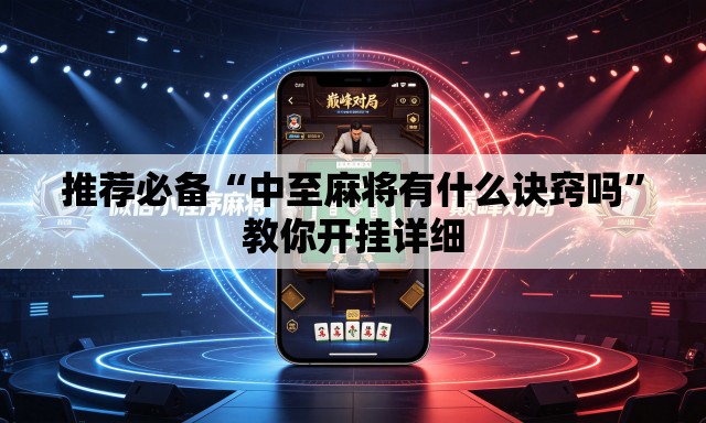 推荐必备“中至麻将有什么诀窍吗”教你开挂详细