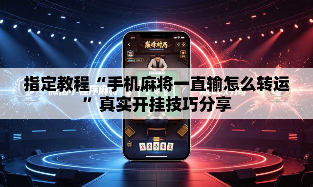 指定教程“手机麻将一直输怎么转运”真实开挂技巧分享